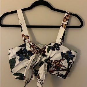 Floral Crop Top and Skort Set